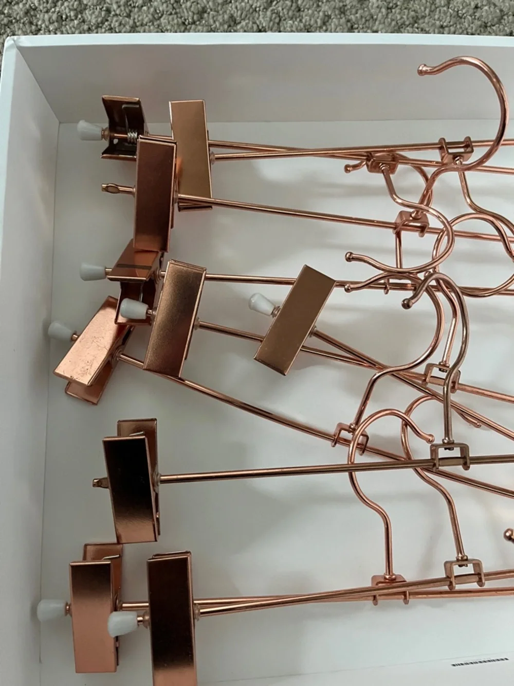 10 pack Braut Kleiderbügel Roségold mit rose gold metal pants and skirt hanger